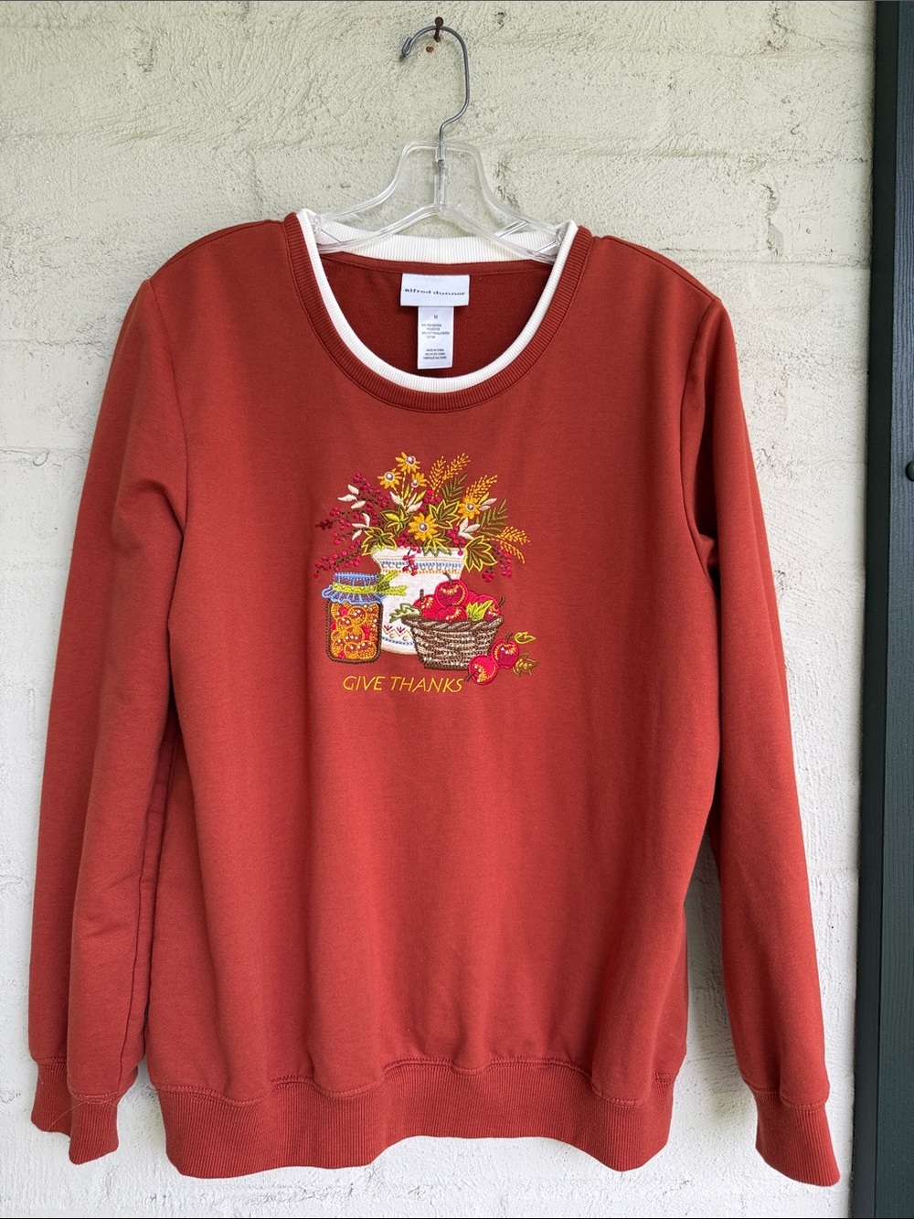 Alfred Dunner “Give Thanks” Sweatshirt Size Medium - Picture 4 of 7